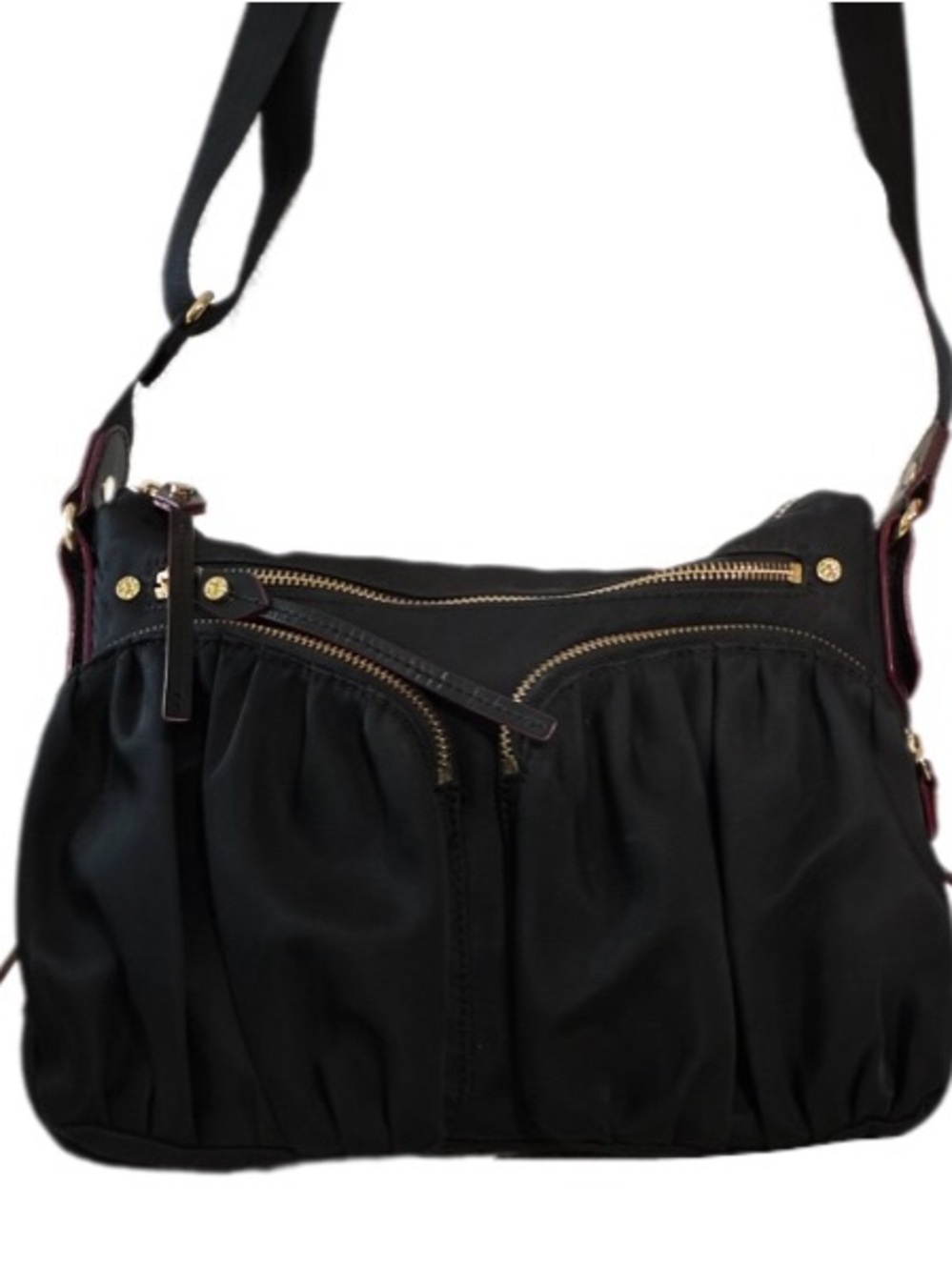 MZ Wallace EUC  Paige Crossbody Bag Black Leather and Nylon